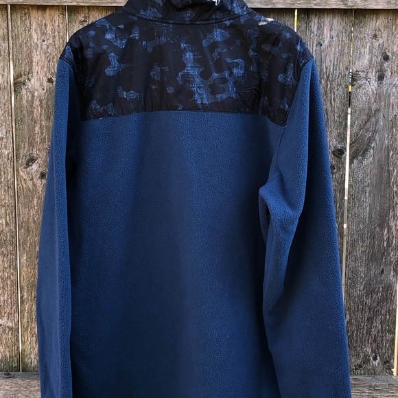 The north face fleece camo half zip jacket for boys - Picture 3 of 7